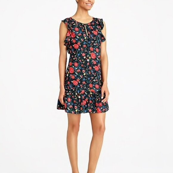 NEW J. Crew Floral Flutter Dress Ruffle Detail - Picture 10 of 10